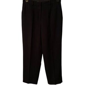 Calvin‎ Klein Women Black Textured Pleated Dress Pants Size 6